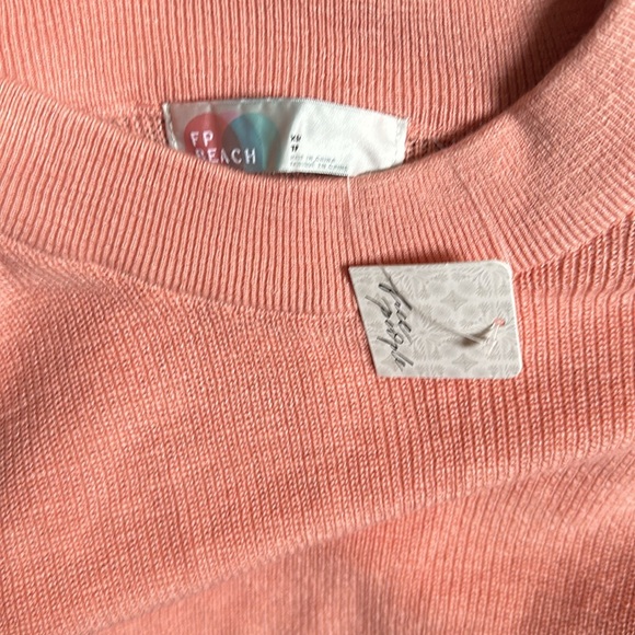 Free People Malibu Solid Surf Set Knit Sweater Coral Pink XS - Picture 8 of 14